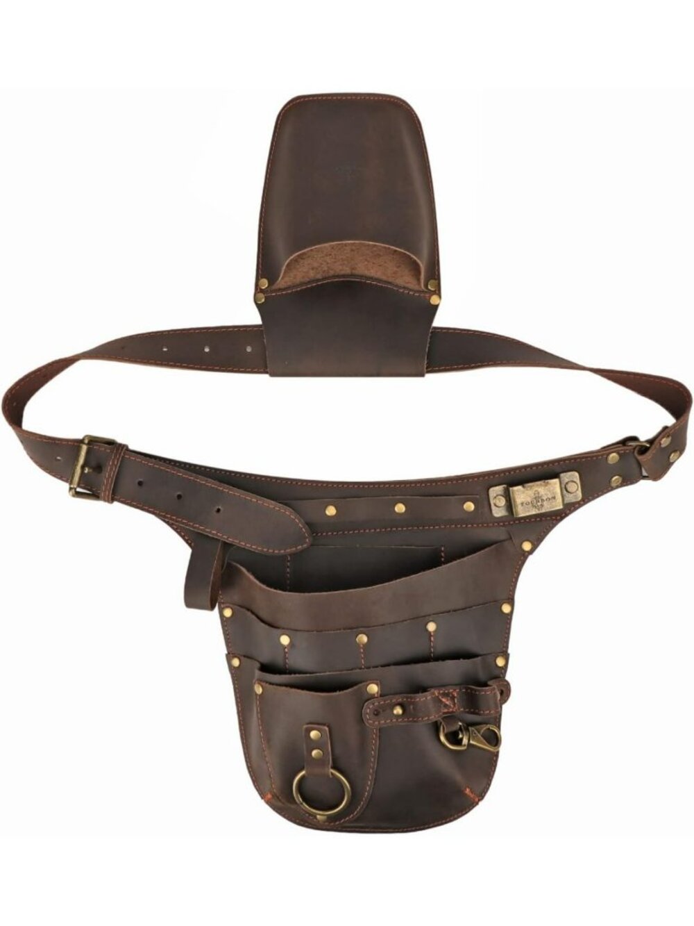 Durable Leather Tool Belt Pouch - Waist Carry Bag for Carpenters, Electricians